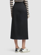 GOLDEN GOOSE - Journey Wool Gabardine Midi Skirt