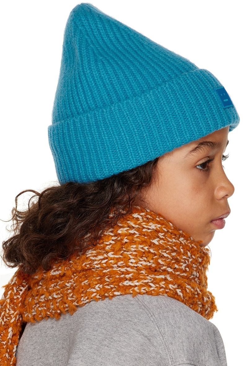 Acne Studios Kids Blue Patch Beanie