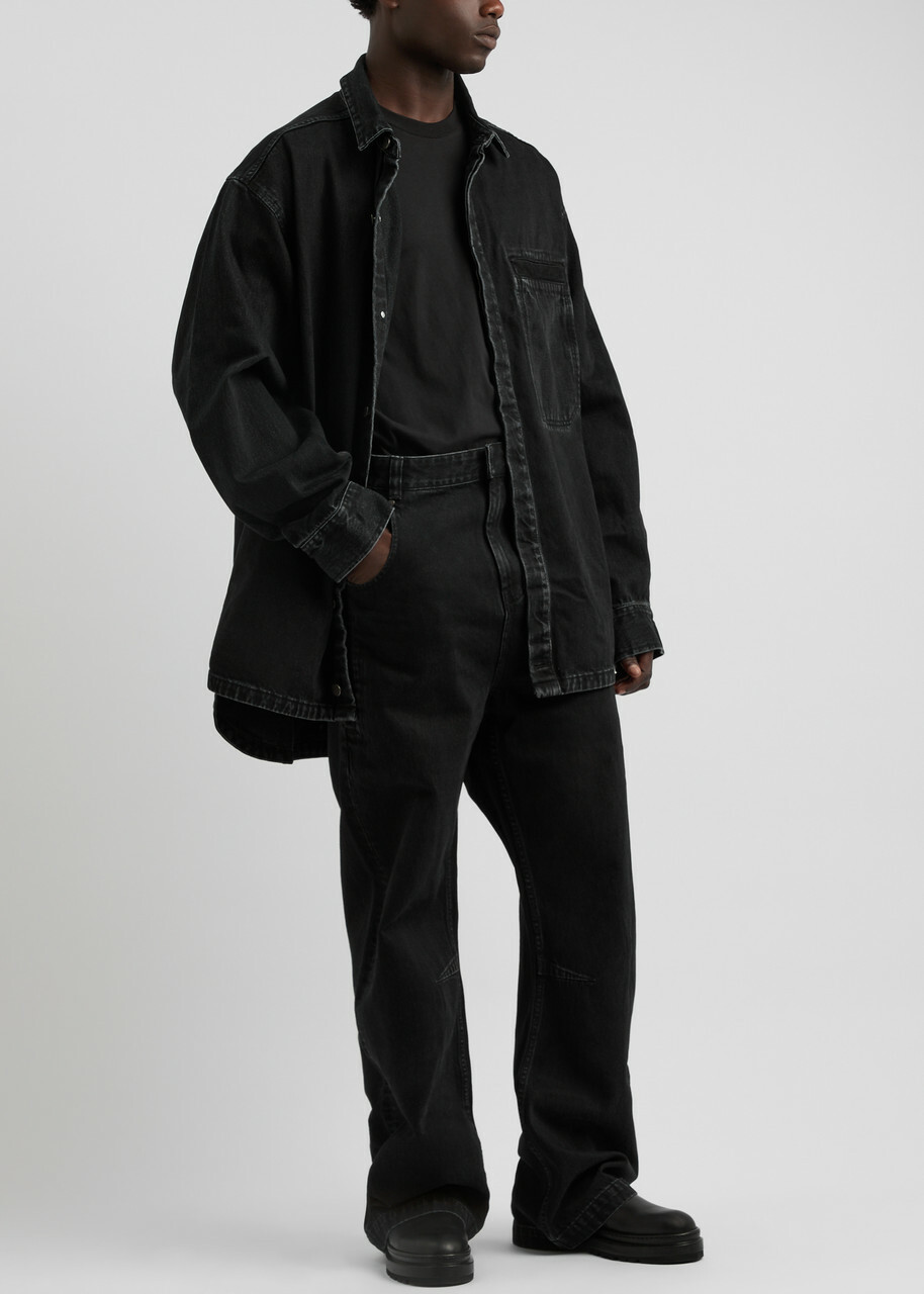 Entire Studios Herculean Denim Overshirt Black Entire Studios