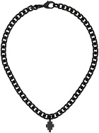Marcelo Burlon County of Milan Black Cross Pendant Necklace