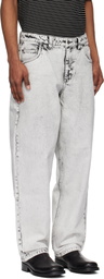 Dime White Classic Baggy Jeans