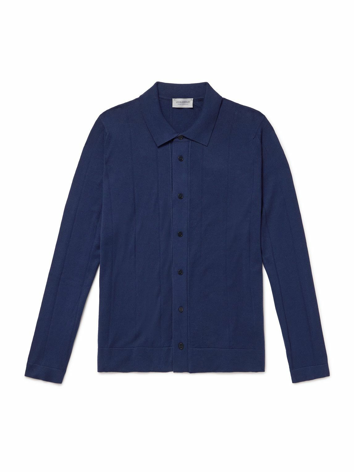 John Smedley Fallon Wool Cardigan Navy John Smedley