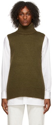 Maison Margiela Green Slit Turtleneck