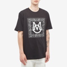 Moncler Men's Bandana Print T-Shirt in Black