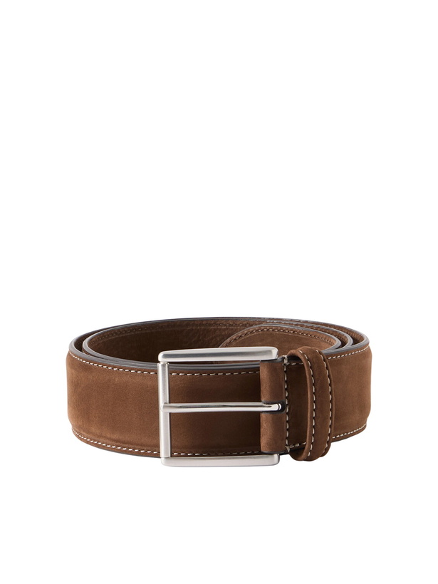 Photo: Anderson's - 3cm Suede Leather Belt - Brown