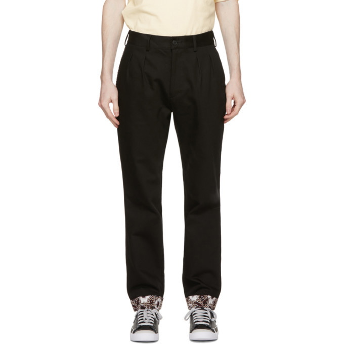 Photo: Clot Black Roll-Up Chino Trousers