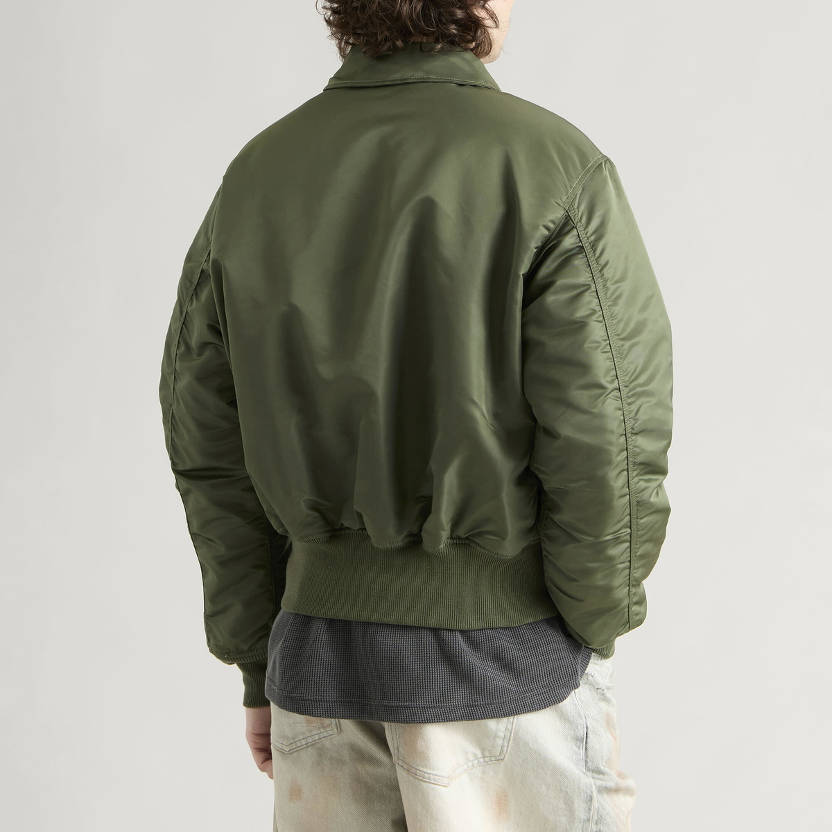 Alpha Industries Men's CWU-45 Heritage Bomber Jacket in Sage-Green