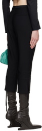 COLLEEN ALLEN Black Stretch Wool Capri Trousers