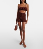 Anna Kosturova Crochet cotton shorts