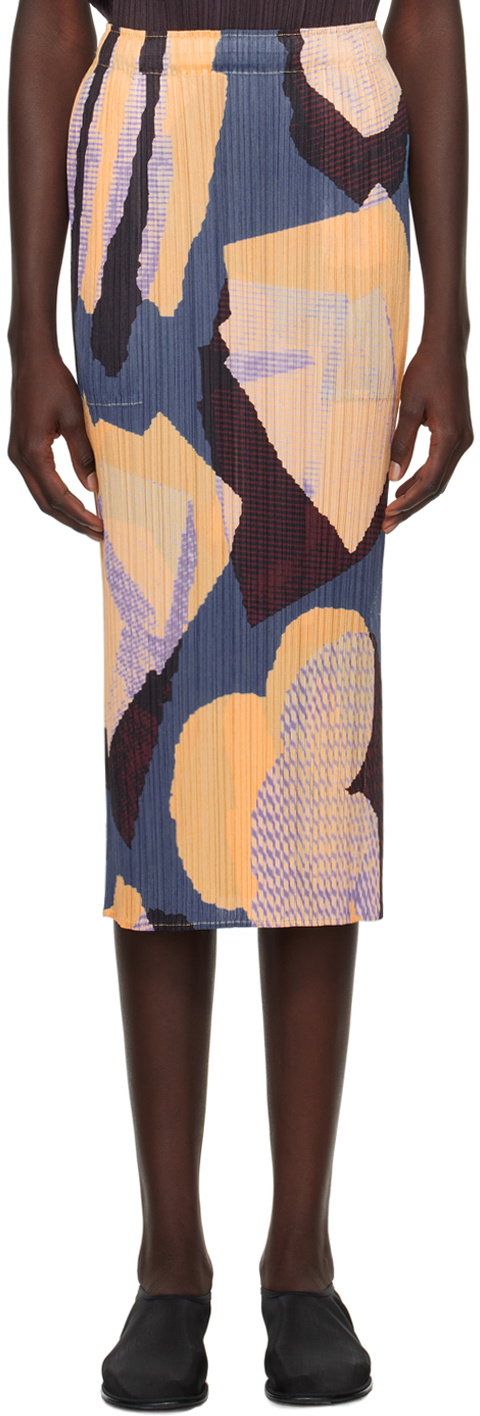 PLEATS PLEASE ISSEY MIYAKE Multicolor Meteorite Midi Skirt PLEATS PLEASE ISSEY MIYAKE Multicolor Meteorite Midi Skirt