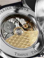 Andersen Geneve - Tempus Terrae Limited Edition Automatic 39mm 18-Karat White Gold and Suede Watch