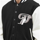 3.Paradis Men's Letterman Varsity Jacket in Black