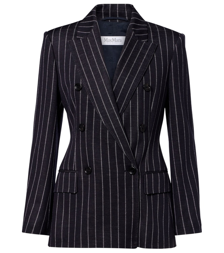 Photo: Max Mara Pinstripe double-breasted jersey blazer