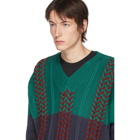 Y/Project Multicolor Braided Knit V-Neck Sweater