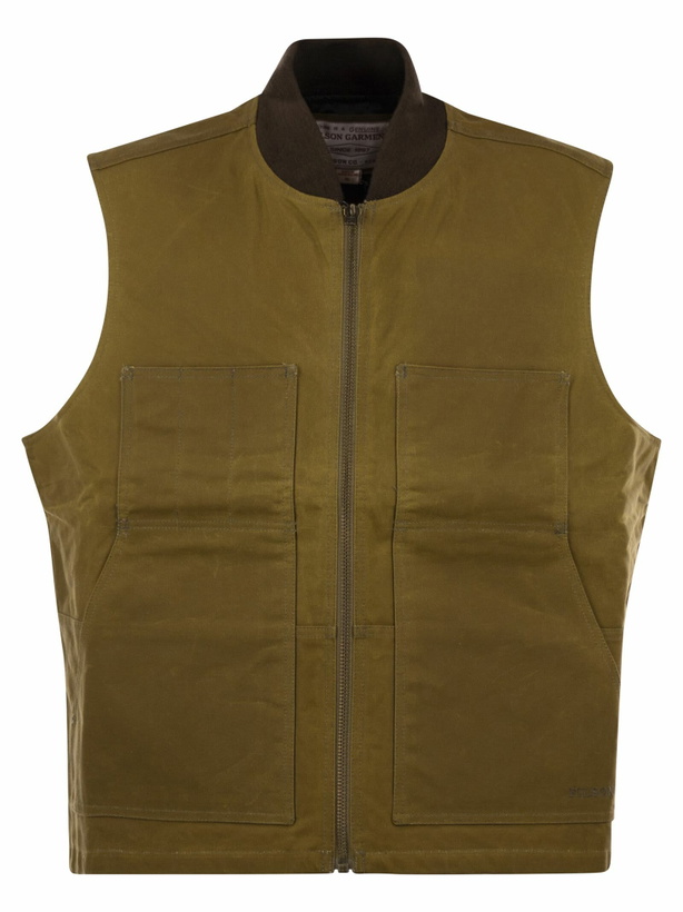 Photo: Filson Waxed Cotton Vest - Tincloth