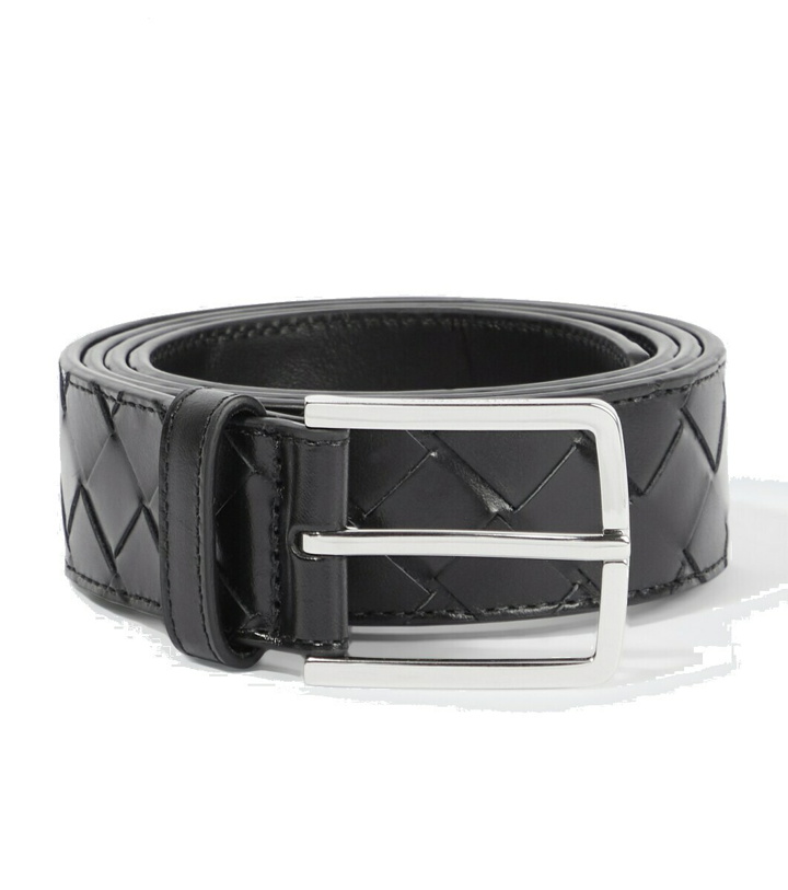 Photo: Bottega Veneta Intrecciato leather belt