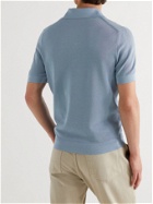 TOM FORD - Slim-Fit Cotton-Blend Piqué Polo Shirt - Blue