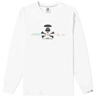 Men's AAPE Long Sleeve AAPE Universe T-Shirt in White