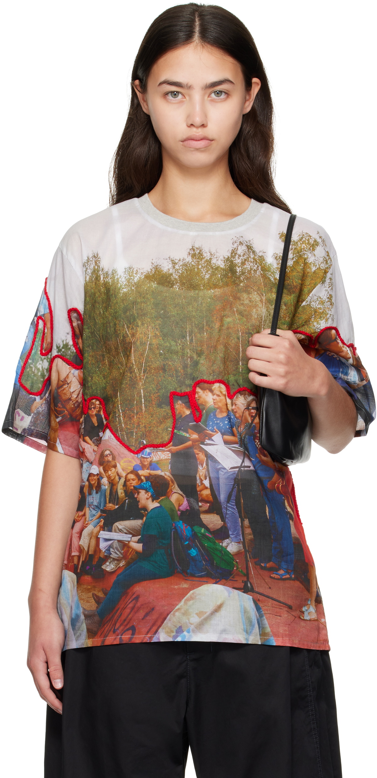 Bless Black Nº69 Lost In Contemplation Variation Scarfer T-Shirt Bless