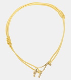 Aliita Jirafa 9kt gold cord bracelet with enamel