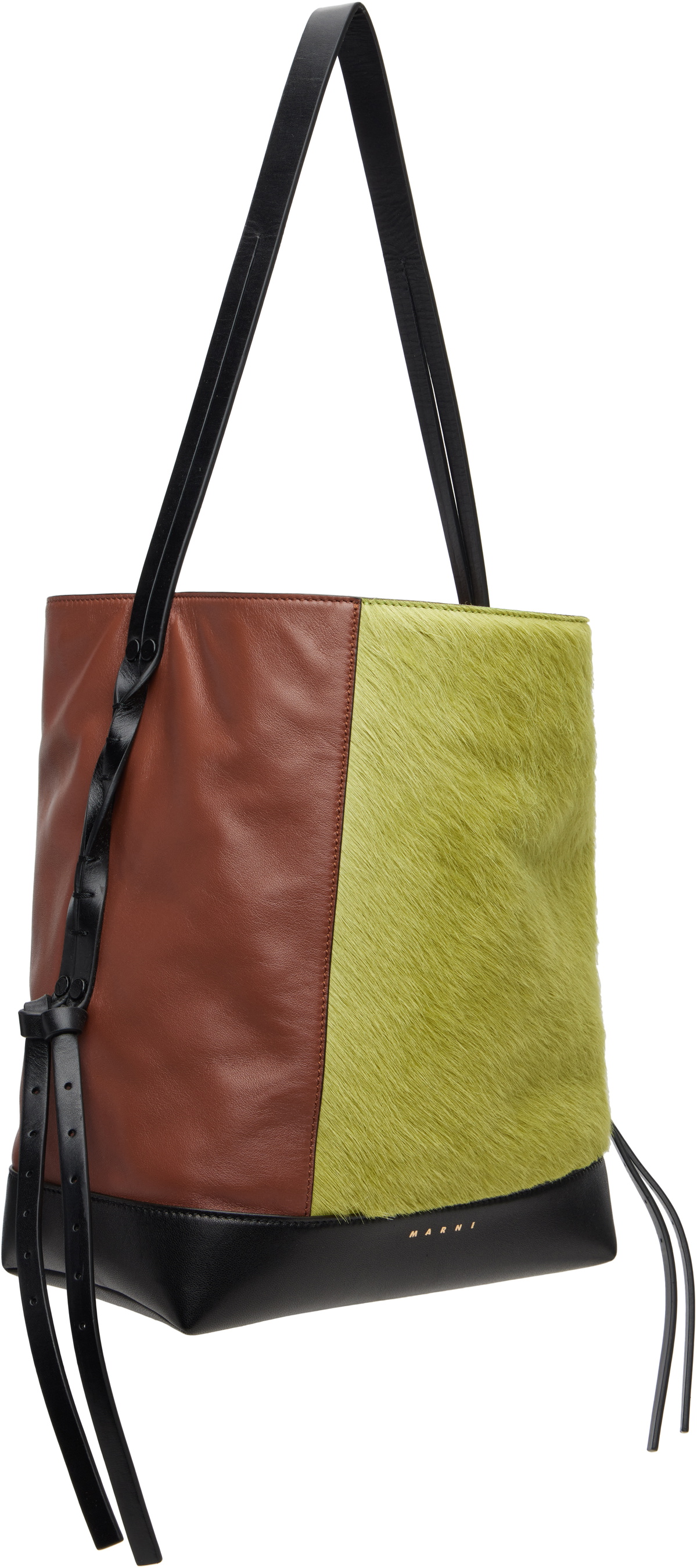 Marni Brown & Green Leather Pod 2.0 Small Bag