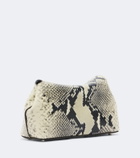 Toteme T-Lock Mini snake-effect leather clutch