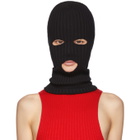 giu giu Black Rib Knit Ski Mask