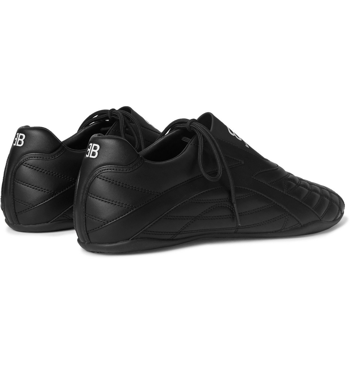 Balenciaga - Zen Logo-Print Faux Leather Sneakers - Black Balenciaga