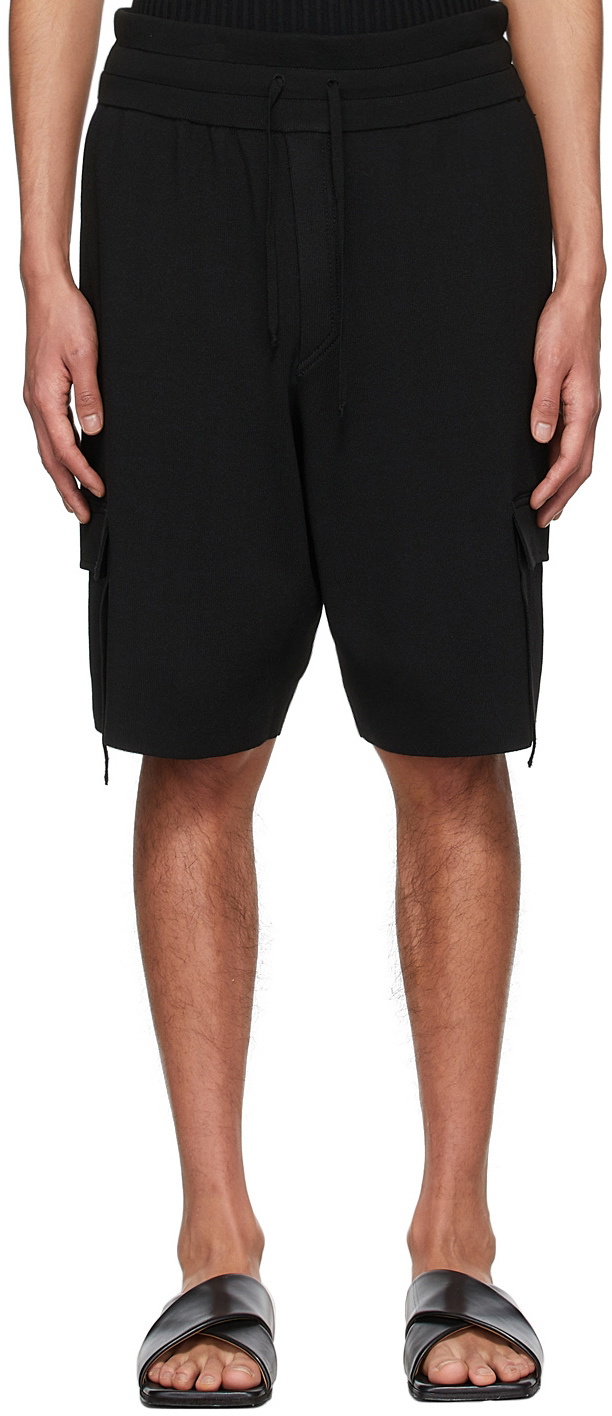 ANDREĀDAMO SSENSE Exclusive Black Viscose Shorts