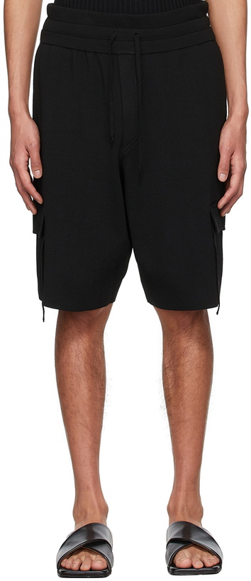 Photo: ANDREĀDAMO SSENSE Exclusive Black Viscose Shorts