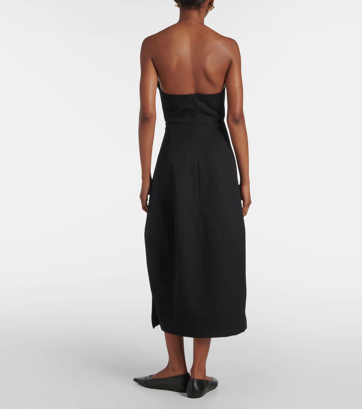 Fforme Jett cotton and wool corset dress