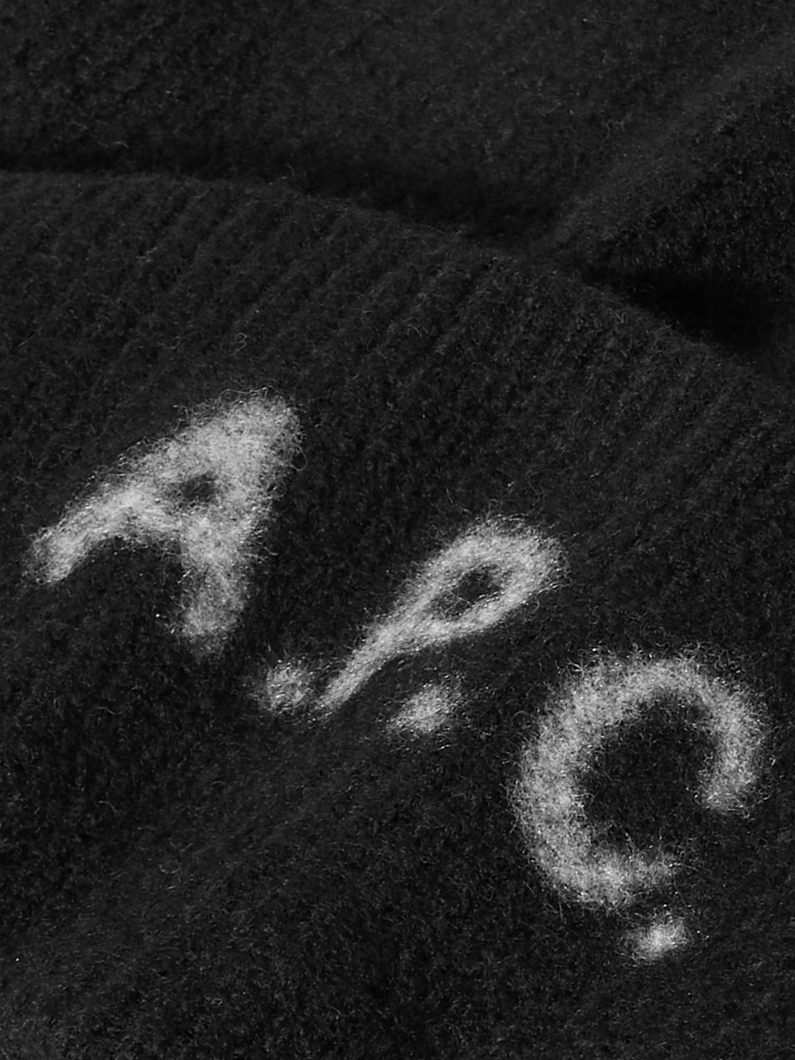 A.P.C. - Harry Ribbed Merino Wool Beanie - Black
