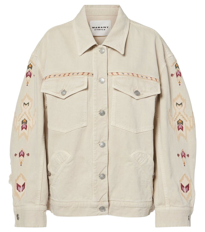 Photo: Marant Etoile Manona embroidered denim jacket