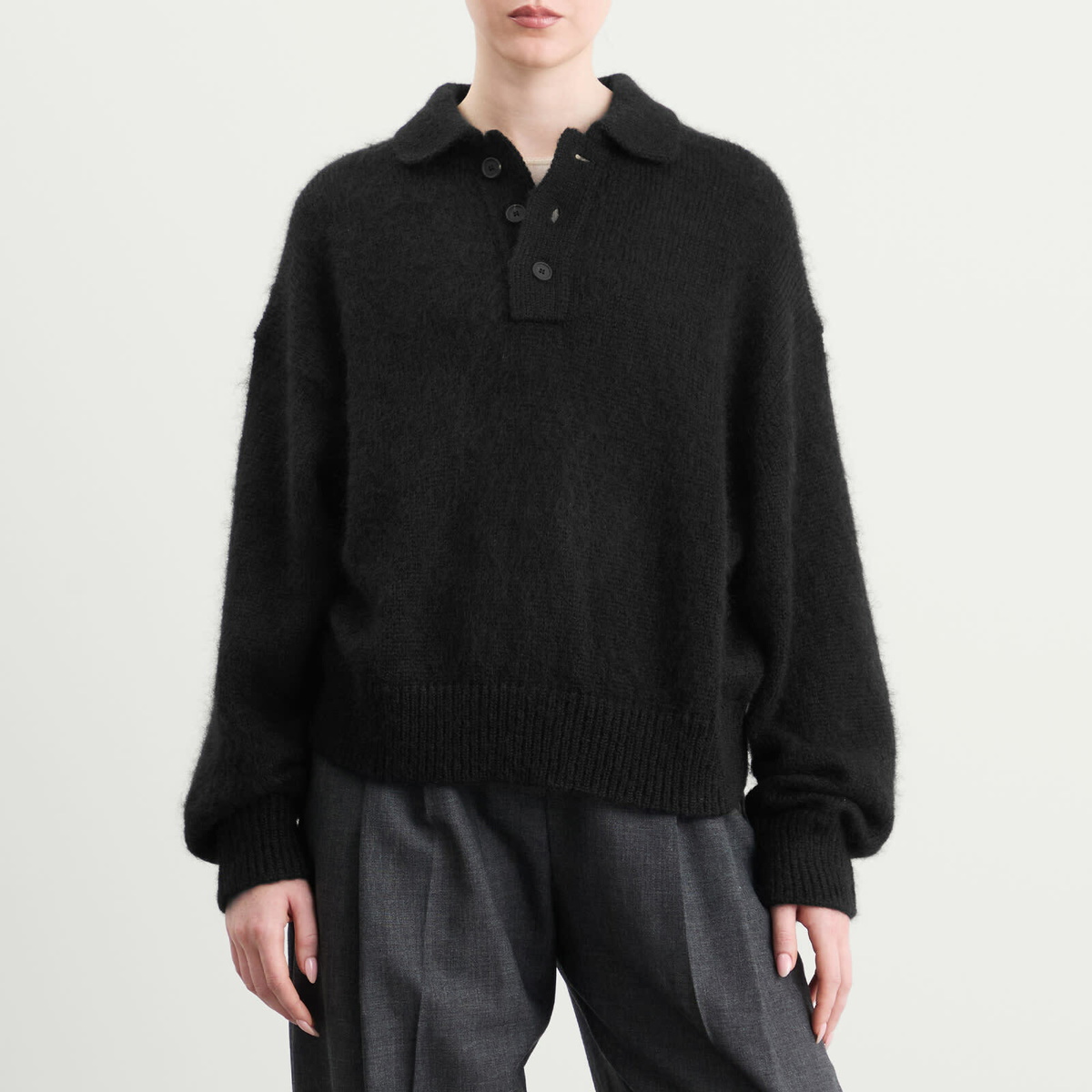 Studio Nicholson Women's Dune Polo Shirt in Black