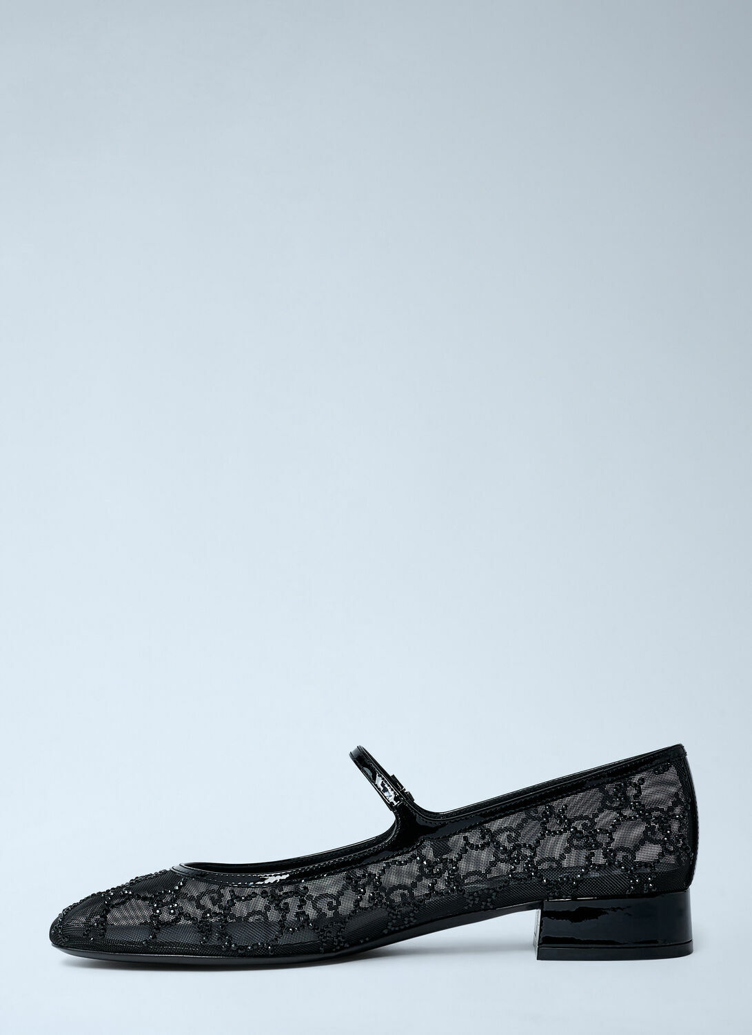 Gucci Embellished GG Ballerina Flats