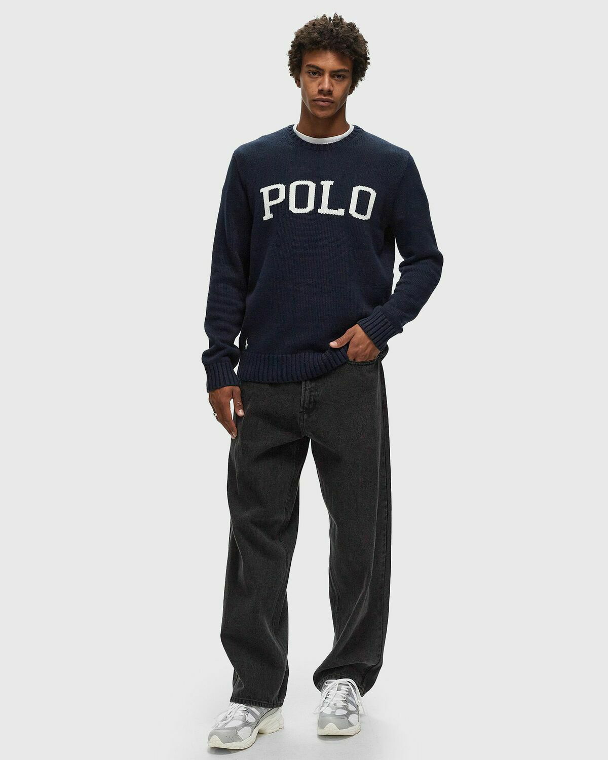 Polo Ralph Lauren Long Sleeve Pullover Blue Sweatshirts Polo