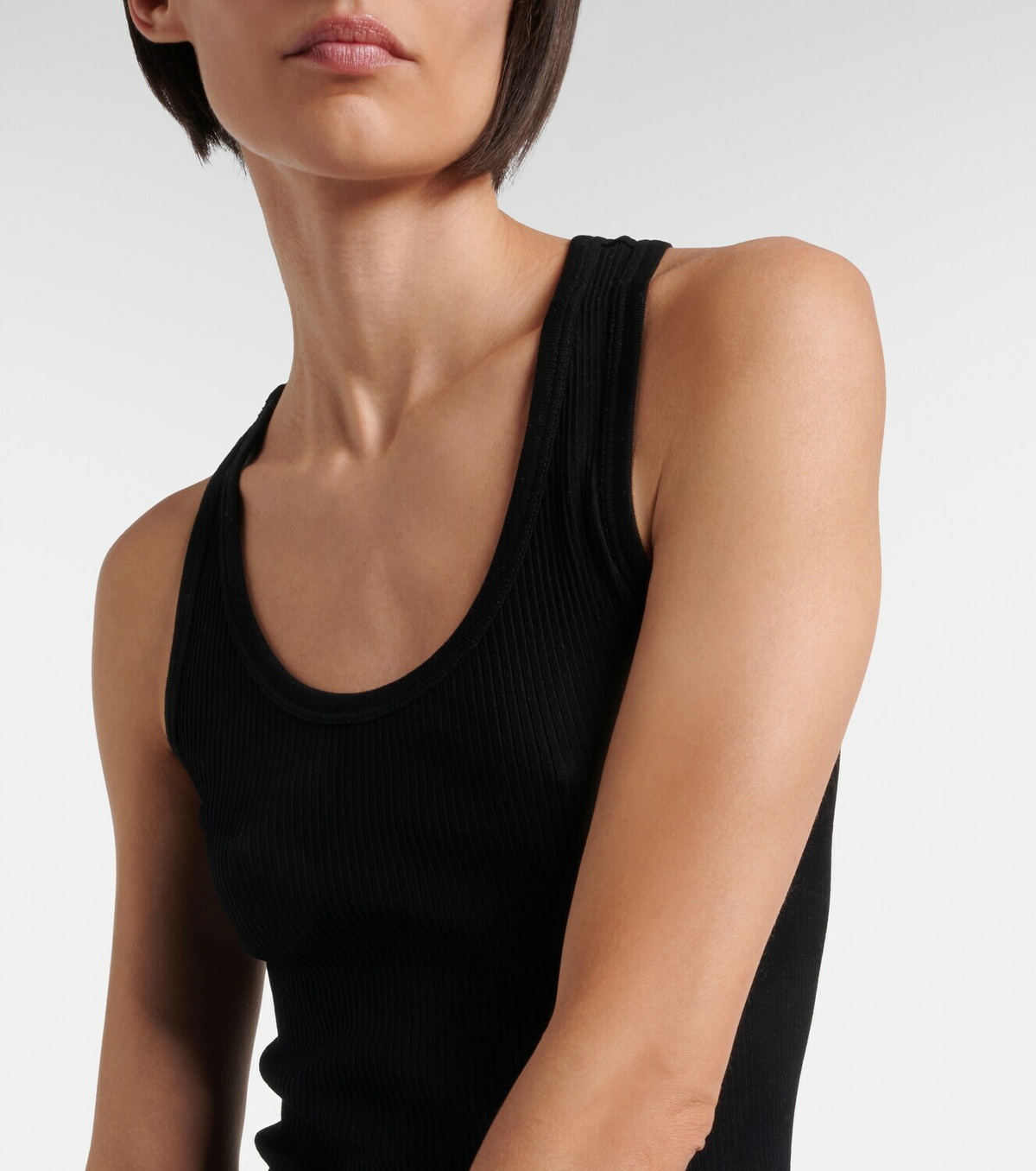 The Row Cendrea ribbed-knit cotton tank top
