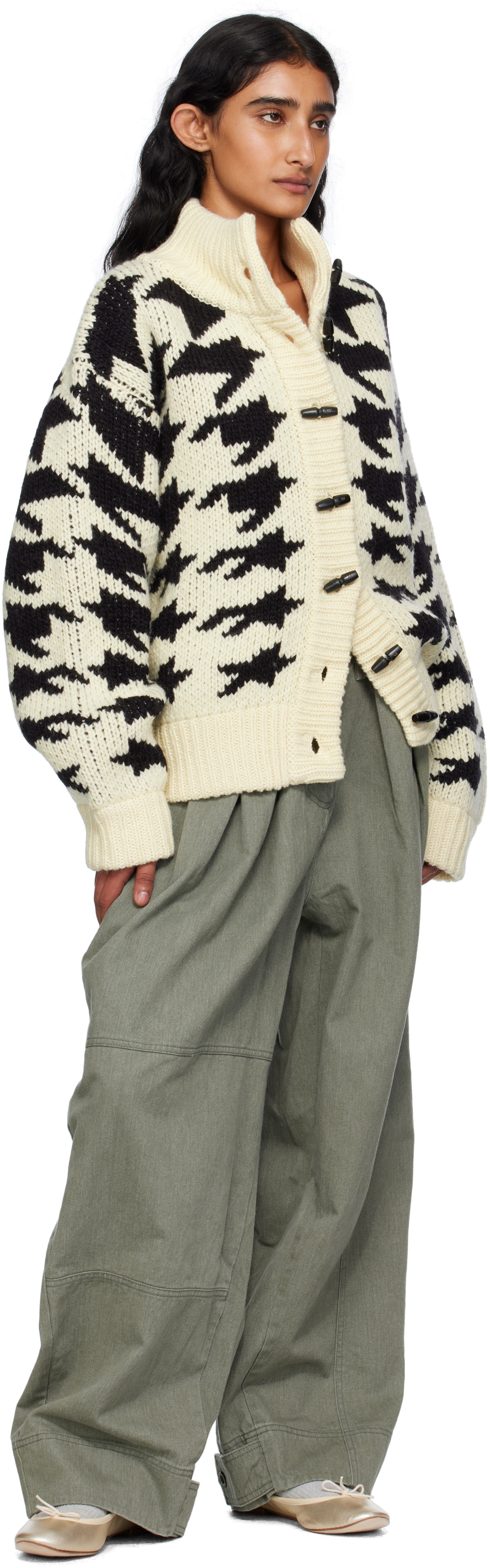 OPEN YY Khaki Full Gather Trousers