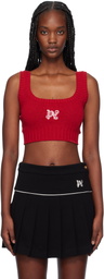 Palm Angels Red Monogram Tank Top