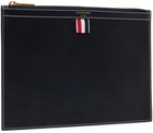 Thom Browne Navy Small Stamp Document Holder