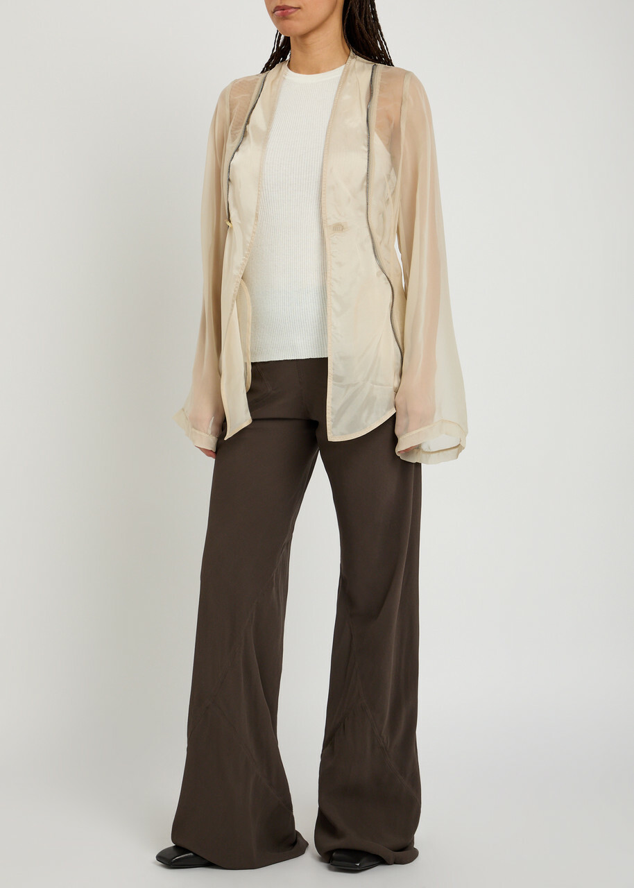 Rick Owens Silk-georgette Brown
