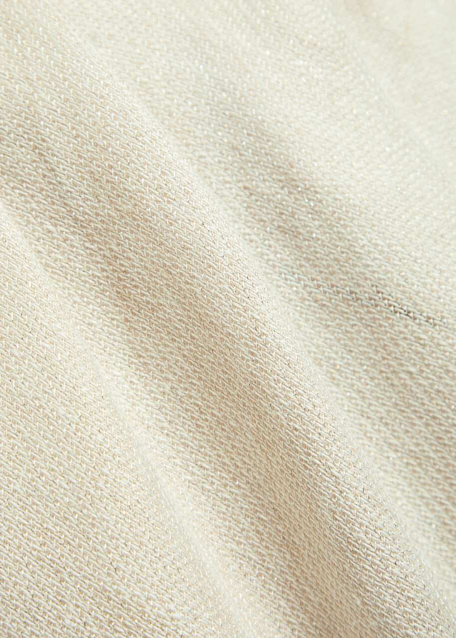 Brunello Cucinelli Metallic-knit Linen-blend Poncho - Beige - One Size