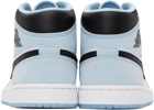 Nike Jordan Blue & White Air Jordan 1 Mid SE Sneakers