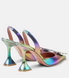 Amina Muaddi Begum embellished leather slingback pumps