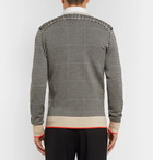 Alexander McQueen - Houndstooth and Checked Wool Sweater - Men - Black