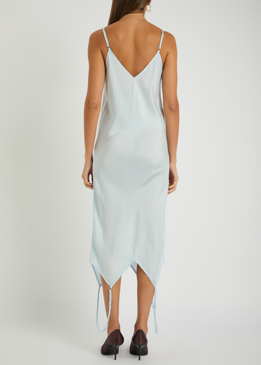 Bettter Logo Semi-sheer Twill Midi Dress Light Blue
