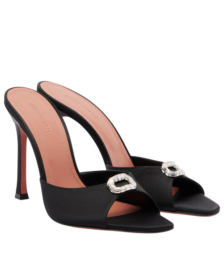 Photo: Amina Muaddi Camelia embellished satin mules