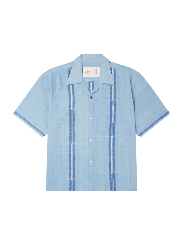 Photo: Kardo - Rohit Embroidered Cotton Shirt - Blue