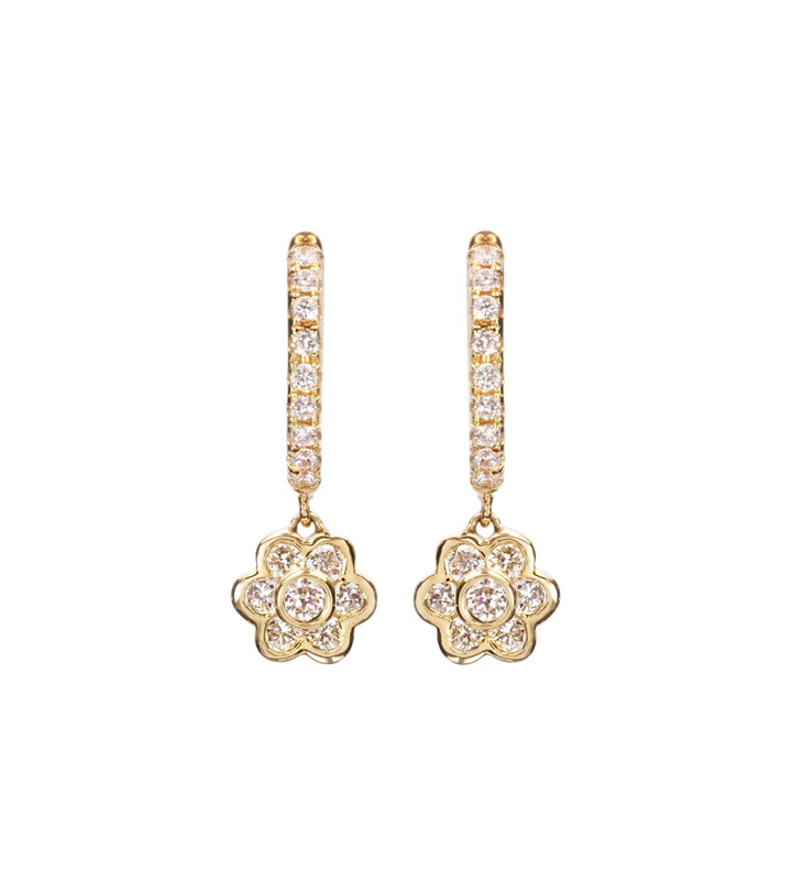 Photo: Anita Ko 18kt gold hoop earrings with diamonds