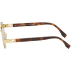 Fendi Gold Baguette Sunglasses
